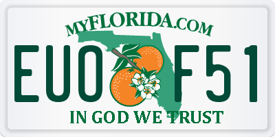 FL license plate EUOF51