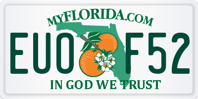 FL license plate EUOF52