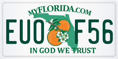 FL license plate EUOF56