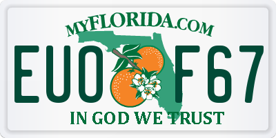 FL license plate EUOF67
