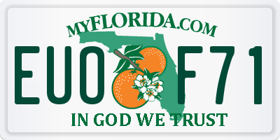 FL license plate EUOF71