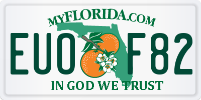 FL license plate EUOF82