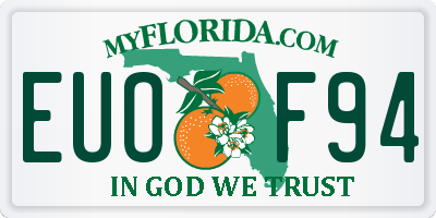 FL license plate EUOF94