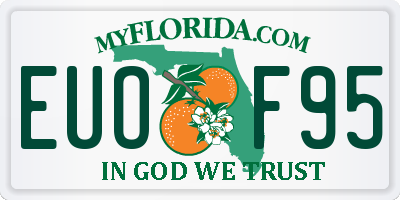FL license plate EUOF95