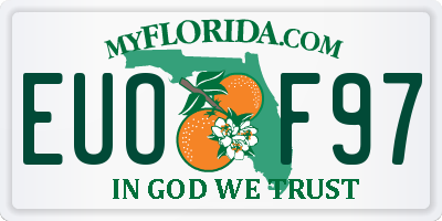 FL license plate EUOF97