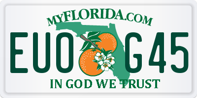 FL license plate EUOG45