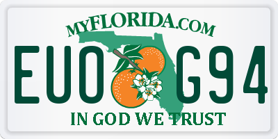 FL license plate EUOG94