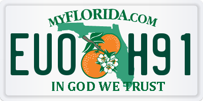FL license plate EUOH91