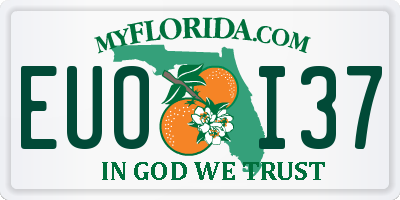 FL license plate EUOI37