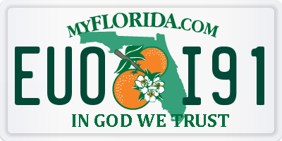 FL license plate EUOI91