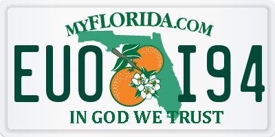 FL license plate EUOI94