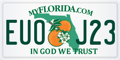 FL license plate EUOJ23