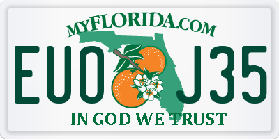 FL license plate EUOJ35