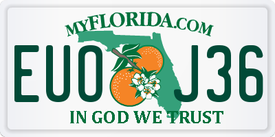 FL license plate EUOJ36