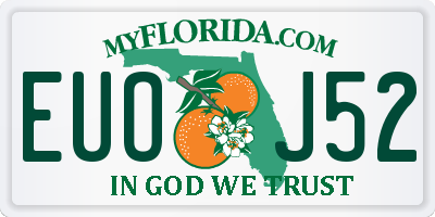 FL license plate EUOJ52
