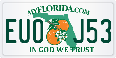 FL license plate EUOJ53