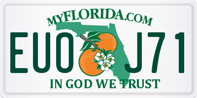 FL license plate EUOJ71