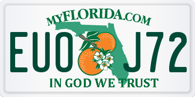FL license plate EUOJ72