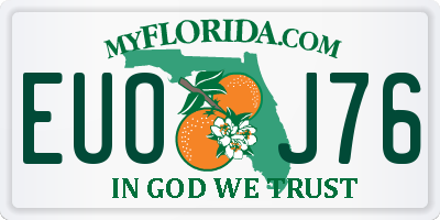 FL license plate EUOJ76
