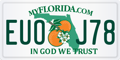 FL license plate EUOJ78