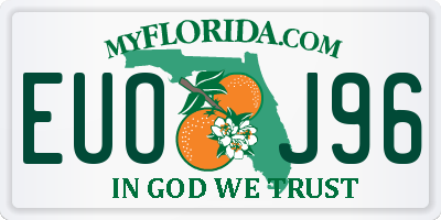 FL license plate EUOJ96