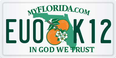 FL license plate EUOK12