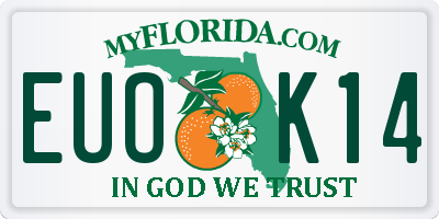 FL license plate EUOK14