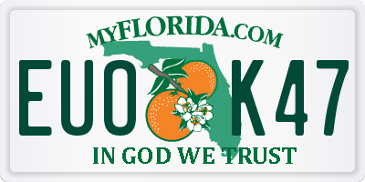 FL license plate EUOK47