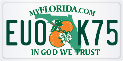 FL license plate EUOK75