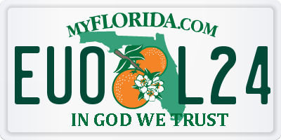 FL license plate EUOL24