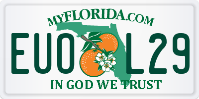 FL license plate EUOL29