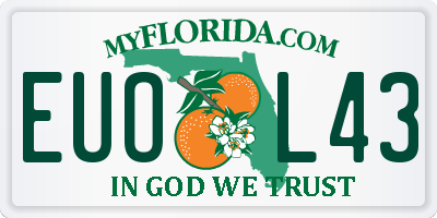 FL license plate EUOL43