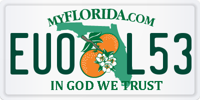 FL license plate EUOL53