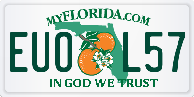 FL license plate EUOL57