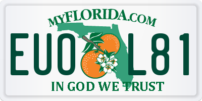 FL license plate EUOL81