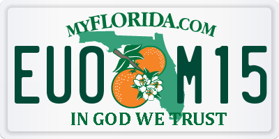 FL license plate EUOM15