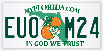 FL license plate EUOM24
