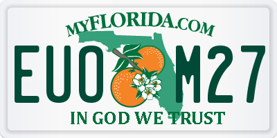 FL license plate EUOM27