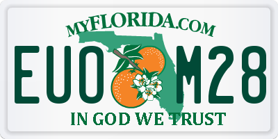 FL license plate EUOM28
