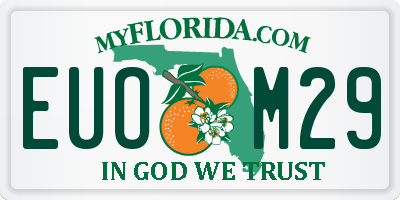 FL license plate EUOM29