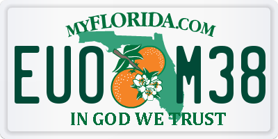 FL license plate EUOM38