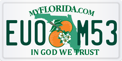 FL license plate EUOM53