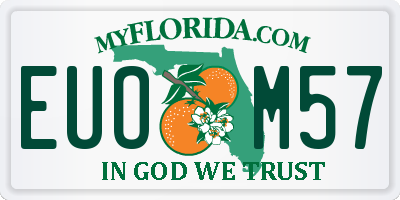 FL license plate EUOM57