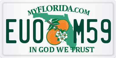 FL license plate EUOM59