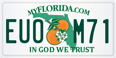 FL license plate EUOM71