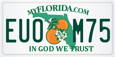 FL license plate EUOM75