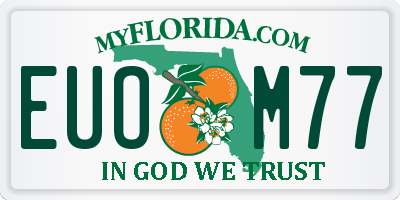 FL license plate EUOM77
