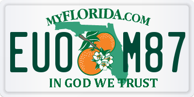 FL license plate EUOM87