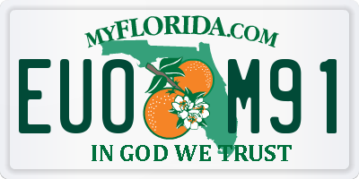 FL license plate EUOM91