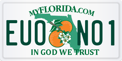 FL license plate EUON01